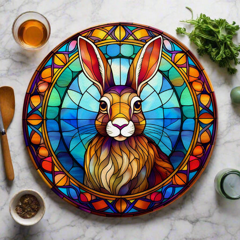 Harry Hare Circular Glass Suncatcher Worktop Saver
